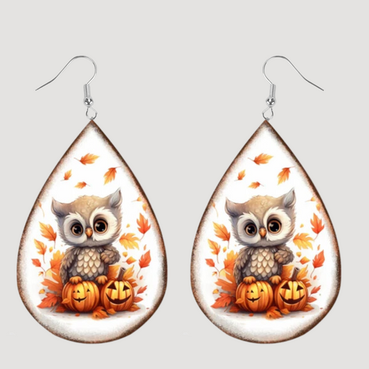 Fall Owl Earrings